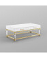 Фото #4 товара Casandra 2-Drawer High Gloss Coffee Table with Acrylic Legs and Metal Base