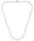 Фото #3 товара Badgley Mischka lab Grown Diamond Round- & Emerald-Cut 17" Collar Necklace (3 ct. t.w.) in 14k White Gold