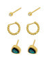 Hoop and Stud Earrings Set