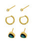 Фото #1 товара Hoop and Stud Earrings Set