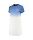 Фото #3 товара Women's Heathered Royal and White New England Patriots Ombre Tri-Blend T-shirt Dress