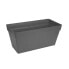 Elho Loft Urban Terrace Blumenkasten, Rder 70 Schwarz L 69 x B 34 x H 33 cm fr den Auenbereich 100 % recycelt