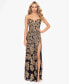 Фото #1 товара Juniors' Floral-Sequined Strapless Gown