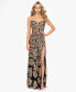 ფოტო #1 პროდუქტის Juniors' Floral-Sequined Strapless Gown