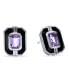 ფოტო #1 პროდუქტის Adrienne Stud Earrings with Enamel and Amethyst