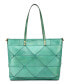 ფოტო #25 პროდუქტის Women's Genuine Leather Prism Tote Bag