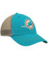 Фото #4 товара Men's Aqua, Natural Miami Dolphins Trawler Trucker Clean Up Snapback Hat