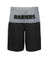 Big Boys and Girls Davante Adams Black Las Vegas Raiders Player Name and Number Shorts