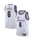 Фото #4 товара Men's and Women's LeBron James White Los Angeles Lakers 2022/23 Swingman Jersey - City Edition