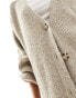 Фото #4 товара NA-KD long line knitted cardigan in light beige