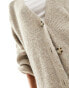 Фото #2 товара NA-KD long line knitted cardigan in light beige