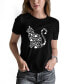 ფოტო #1 პროდუქტის Women's Word Art Cat Paws T-Shirt