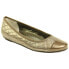 Фото #4 товара VANELi Serene Metallic Quilted Ballet Womens Gold Flats Casual 703471
