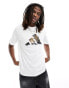 Фото #1 товара adidas Basketball large graphic t-shirt in white