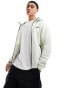 Фото #2 товара Nike Tech Fleece zip thru hoodie in off white