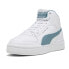 Фото #2 товара Puma Pl Ca Pro Mid Lace Up Mens White Sneakers Casual Shoes 39286502