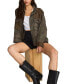 ფოტო #5 პროდუქტის Women's Patchwork Camo Cropped Jacket