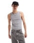 Фото #1 товара COLLUSION ribbed vest in grey marl