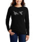 ფოტო #1 პროდუქტის Women's Hummingbirds Word Art Long Sleeve T-shirt