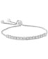 Фото #1 товара Diamond Bolo Bracelet (1/2 ct. t.w.) in Sterling Silver, 14k Gold-Plated Sterling Silver or 14k Rose Gold-Plated Sterling Silver, Created for Macy's