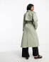 Фото #4 товара ASOS DESIGN longline trench coat in light khaki