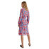 TOMMY HILFIGER Scarf Print Relaxed Fit Long Sleeve Midi Dress