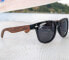glozzi Sunglasses for Men and Women Wood Polarised UV400 with Walnut Wooden Frames and a Cork Case