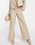 Topshop – Hose in Beige mit hohem Bund