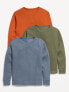 Фото #1 товара Long-Sleeve Thermal-Knit T-Shirt 3-Pack for Boys