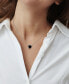 ფოტო #3 პროდუქტის Black Agate (5 ct. t.w.) Heart Bead Frame 17" Pendant Necklace in Sterling Silver