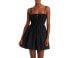 Faithfull The Brand Womens Emeline Keyhole Mini Dress Black Size US 8