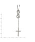 ფოტო #2 პროდუქტის Cross/Infinity Adjustable up to 25 inch Slip-on Cable Chain Necklace