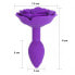 Фото #5 товара Rose Silicone Butt Plug Purple