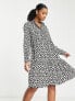 JDY mini shirt dress in leopard print