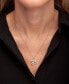 ფოტო #2 პროდუქტის Diamond Om Pendant Necklace (1/4 ct. t.w.) in 14k White Gold, 18" + 2" extender, Created for Macy's
