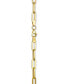 Italian Gold paperclip Link 16" Chain Necklace in 14k Gold