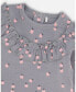 ფოტო #3 პროდუქტის Baby Girls Baby Printed Organic Cotton Top And Pants Set Gray With Apples