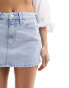 Фото #5 товара Calvin Klein Jeans micro mini skirt in light wash