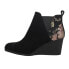 Фото #3 товара TOMS Kelsey Graphic Wedge Round Toe Floral Womens Black Casual Boots 10017369T