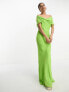 Фото #7 товара ASOS DESIGN flutter sleeve cowl neck maxi dress in apple green
