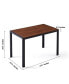 Creative Design Veneered MDF Wood Structure Rectangular Walnut Dining Table