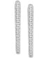 ფოტო #3 პროდუქტის Diamond Hoop Earrings (1/2 ct. t.w.) in Sterling Silver