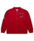 Фото #2 товара Men's Red Distressed Chicago Bulls Hardwood Classics Vintage-Like Logo Full-Zip Bomber Jacket
