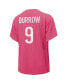 Women's Threads Joe Burrow Pink Distressed Cincinnati Bengals Name and Number T-shirt