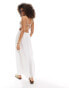 Фото #1 товара Esmee tie front cut out tiered maxi strappy beach dress in white