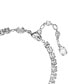Rhodium-Plated Mixed Crystal Tennis Bracelet