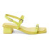 Фото #1 товара COCONUTS by Matisse Maya Lizard Block Heels Womens Yellow Dress Sandals MAYA-34