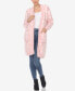 ფოტო #1 პროდუქტის Women's Leopard Print Open Front Sherpa Cardigan