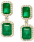 ფოტო #1 პროდუქტის EFFY® Emerald (4-3/4 ct. t.w.) & Diamond (3/8 ct. t.w.) Drop Earrings in 14k White Gold or Yellow Gold