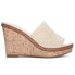 Фото #1 товара CL by Laundry Beginning Macarame Wedge Womens Beige Casual Sandals BEGINNING-40